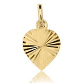 Juwelier Zwartevalk 14 karaat gouden hart hanger - 14.101.140