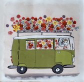 Petit Paris illustraties - Hollandse tegel - bloemen - zeeuws meisje - Zeeland - uniek cadeau