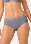 Grijze dames midi-slip met kanten boord