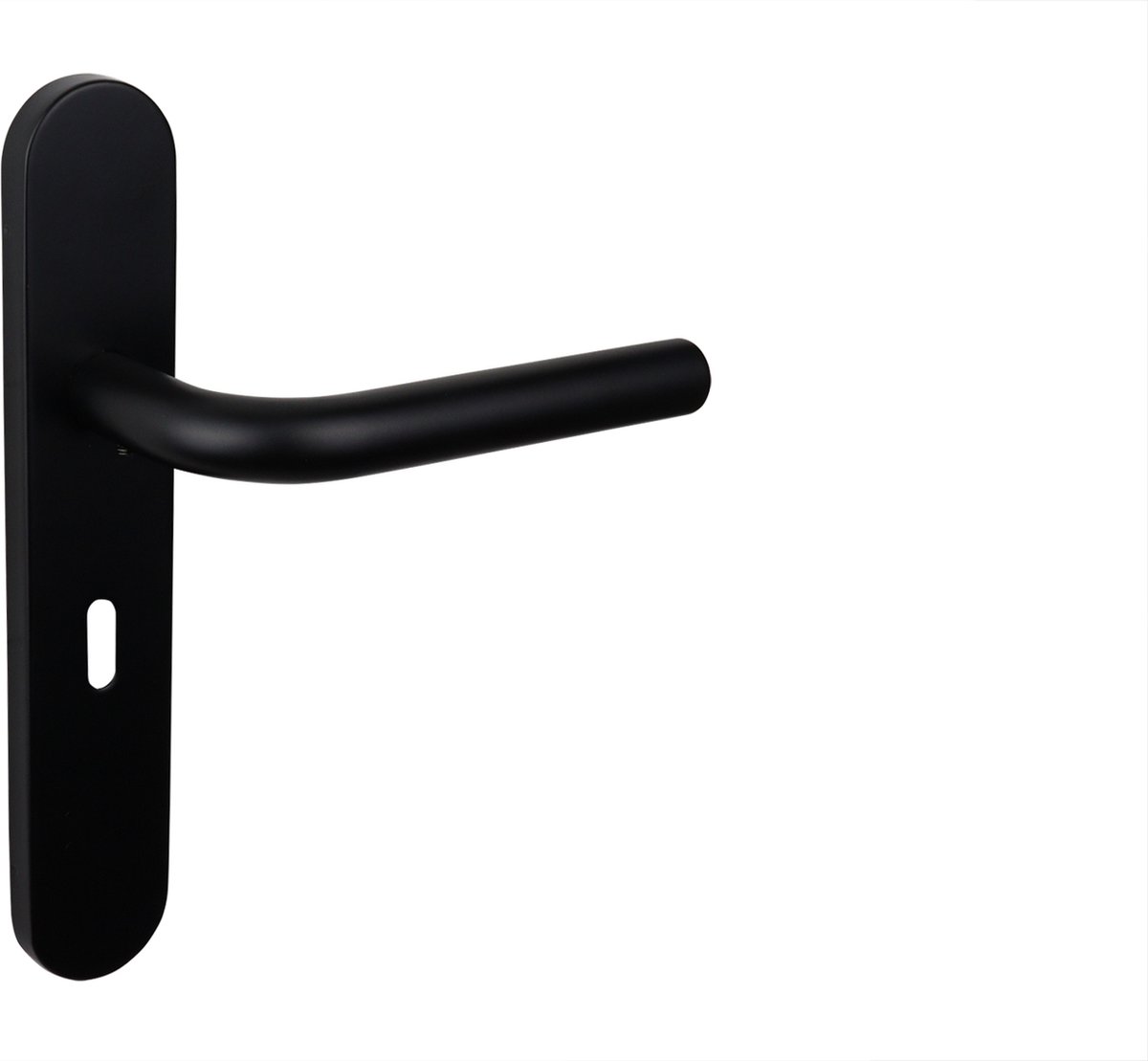 Lavuzo deurkruk Oristano Zwart met afgerond schild SL56 | Per set | Deurklink met schild