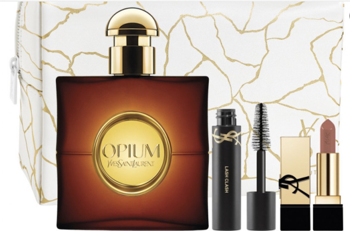 Yves Saint Laurent Opium giftset 50 ml Eau de Parfum + lippenstift 1.3g + extreme volume mascara 2ml - Yves Saint Laurent