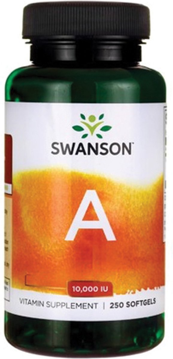 Swanson - Vitamine A - 10.000IU - 250 Softgels - Uit levertraan en vitamine A-palmitaat