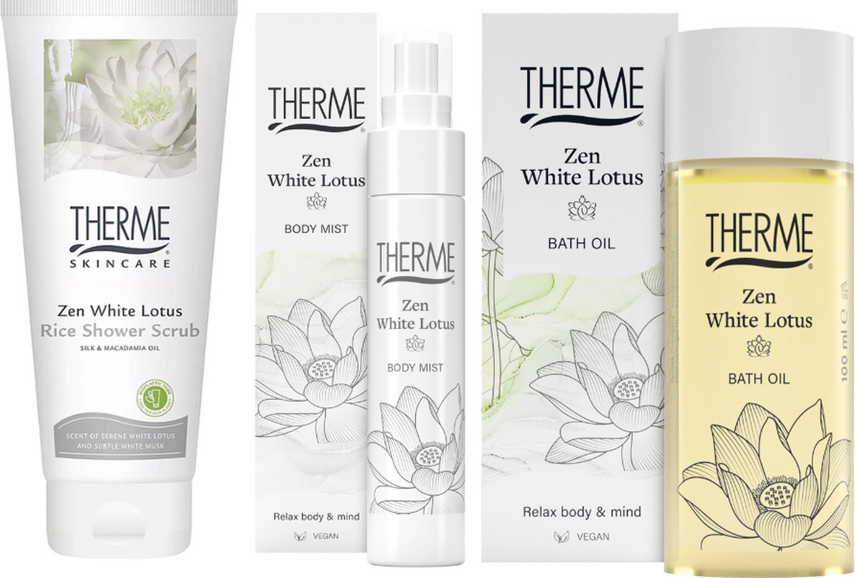 Goedkoopste Therme Cadeauset Zen White Lotus Bad