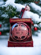 Persoonlijke kerstbal- ik denk aan je - spaarpot- cadeauverpakking - kerst- ornament -relief