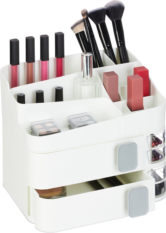 Boîte De Rangement Maquillage 8 Tiroirs En Acrylique Transparent - Organisateur Cosmétique Et Bijoux, 30x24x14 Cm