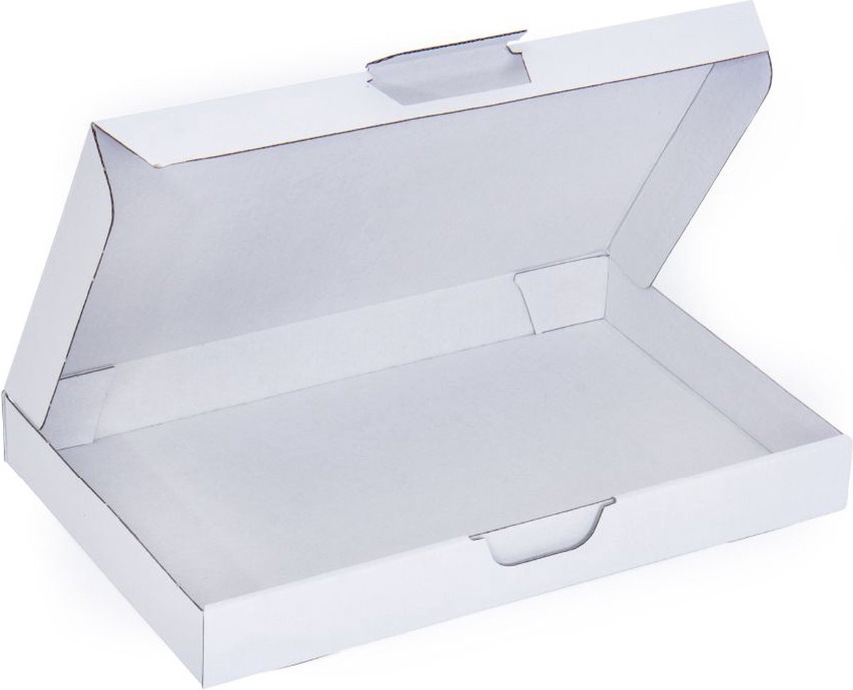 Brievenbusdoosje 227 x 170 x 30 mm - 25 stuks - kartonnen brievenbusdozen - enkel golf wit - Doos Dozen wit karton