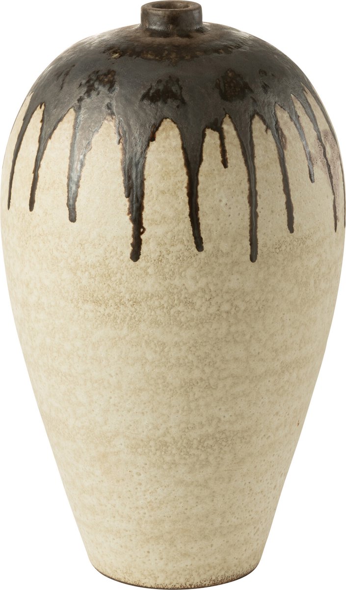 J-Line vaas Lombok - keramiek - beige/bruin - small - 56 cm hoog Multi