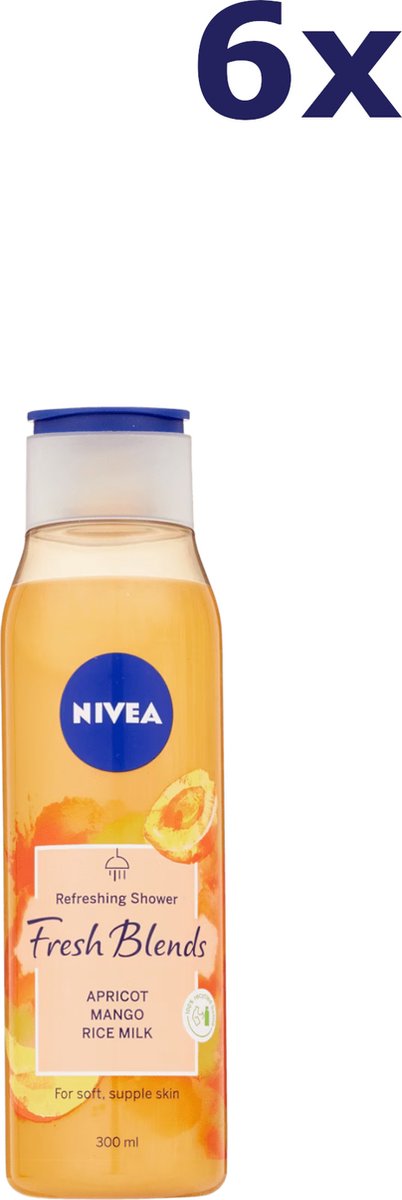 NIVEA 6x Fresh Blends Apricot Douchegel 300 ML