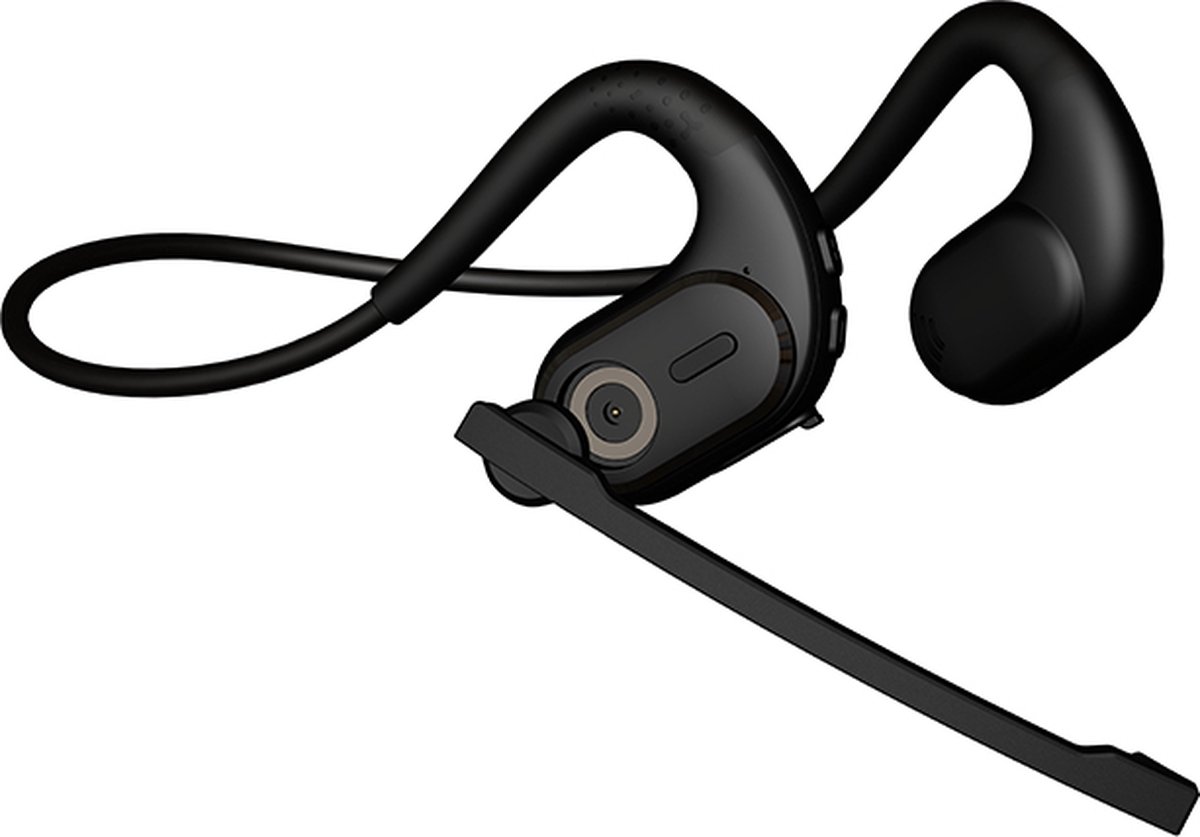 Draadloze on-ear koptelefoon met afneembare microfoon - Open Ear sportkoptelefoon - Bluetooth koptelefoon - Geschikt voor Apple en Android