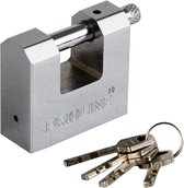 Blokslot extra stevig - 80mm - 4 sleutels - Gietijzer
