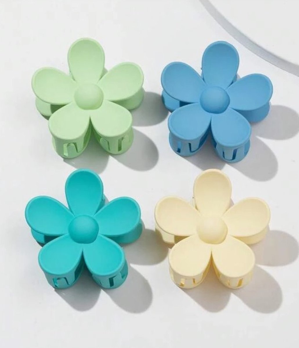 Eleganter Blumen-Frühjahrsklip Luxus-Haarspitzenhorizontale Haarlippe Kristallbl