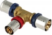 Bonfix Alu-press - Bonfix à sertir en laiton / raccord à sertir - réducteur en T 20x16x20mm FxFxF