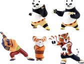 Kung Fu Panda - speelset 5 figuren - 9 cm - kunststof - Hard materiaal - Comansi