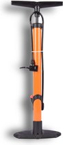 Fietspomp met drukmeter 12 Bar Inclusief Adapters Voor Verschillende Ventielen Bike Pump FietsPomp - Staande fietspomp - Oranje