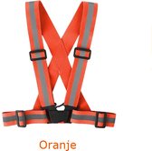Reflecterend Harnas - Veiligheidsvest voor Fietsen en Hardlopen - Verhoogde Zichtbaarheid Oranje