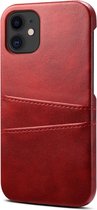Mobiq - Leather Snap On Wallet iPhone 15 Pro Hoesje - rood