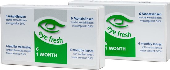 Lentilles mensuelles Eye Fresh - 4, 75 - 12 pièces - forfait de réduction - lentilles de contact souples