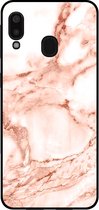 Smartphonica Telefoonhoesje voor Samsung Galaxy A20E marmer look - backcover marmer hoesje - Wit Rosé Goud / TPU / Back Cover geschikt voor Samsung Galaxy A20e