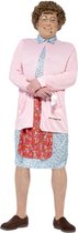 Smiffy's - Bejaard Kostuum - Lievelingsoma Mrs Brown - Man - Blauw, Roze - Medium - Carnavalskleding - Verkleedkleding