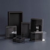 Coffret Cadeau - Coffret NOIR avec PVC Transparent - 25.5*15*9cm - Coffrets - Packaging - Sham's Art