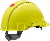 3M Veiligheidshelm met draaiknop G3000 - Fluor geel | Grijs - One size
