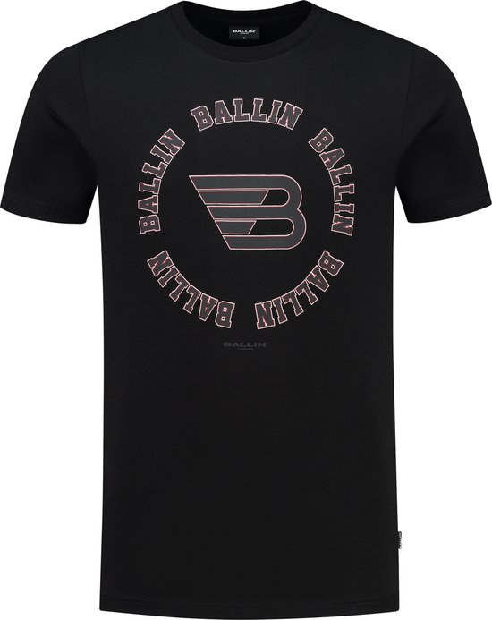Ballin Amsterdam - Heren Regular fit T-shirts Crewneck SS - Black - Maat XS