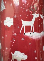 Inpakpapier Kerst Rendieren Rood- Breedte 30 cm - m lang - Breedte 30 cm