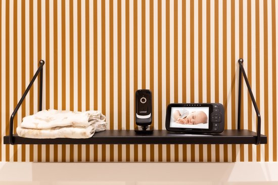 LUVION® Essential Connect Black - Babyfoon met Camera én App - Uitbreidbaar tot 4 Baby Camera's - Premium HD Wifi Baby Monitor - Luvion