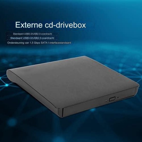 Externe DVD Speler - Externe DVD Speler voor Laptop - Externe DVD Speler en Brander - USB3.0/USB2.0 Draagbaar — afbeelding 2