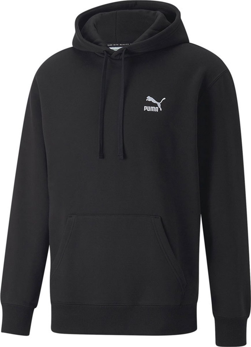 Puma Select Classics Small Logo Fl Sweatshirt S Man Zwart