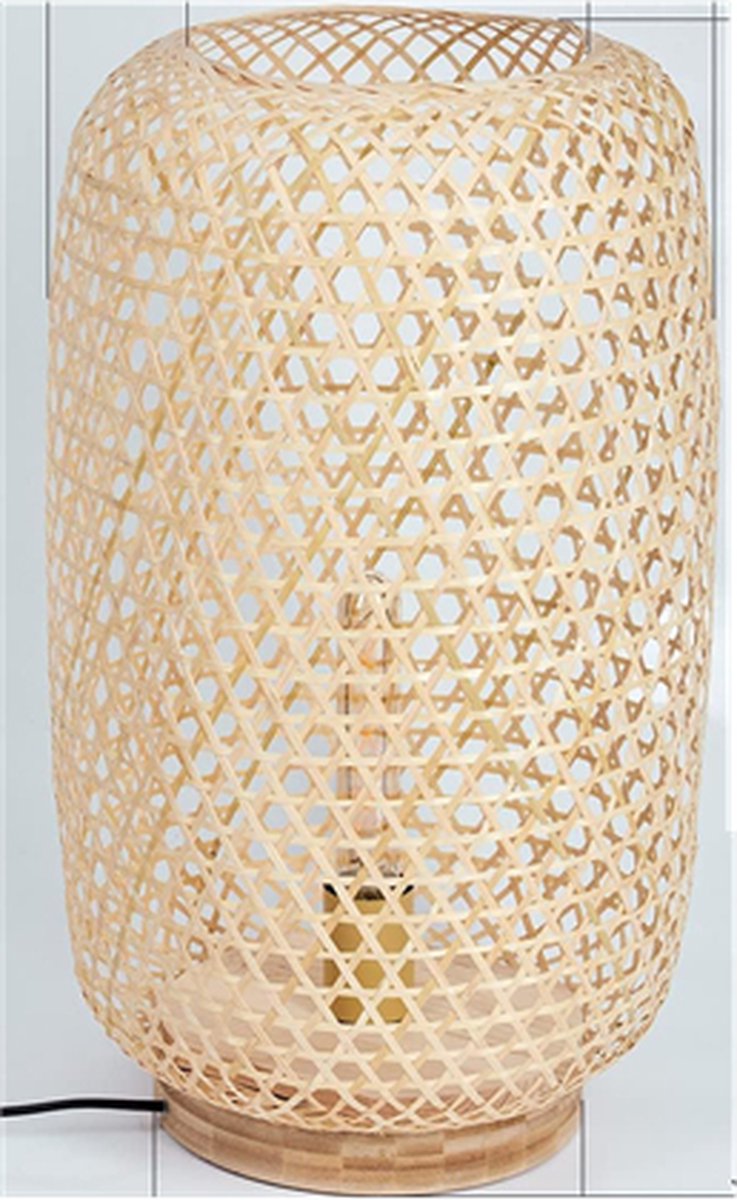 Tafellamp Bozzole - Handgemaakt - Bamboe - Rotan - Inclusief lichtbron - Chique - Natuurlijke uitstraling