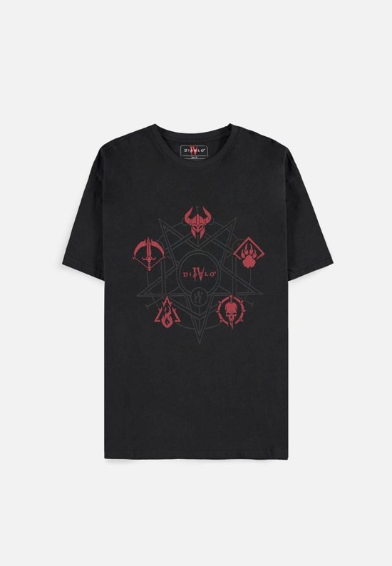 Foto: Diablo diablo iv class icons heren t shirt l zwart