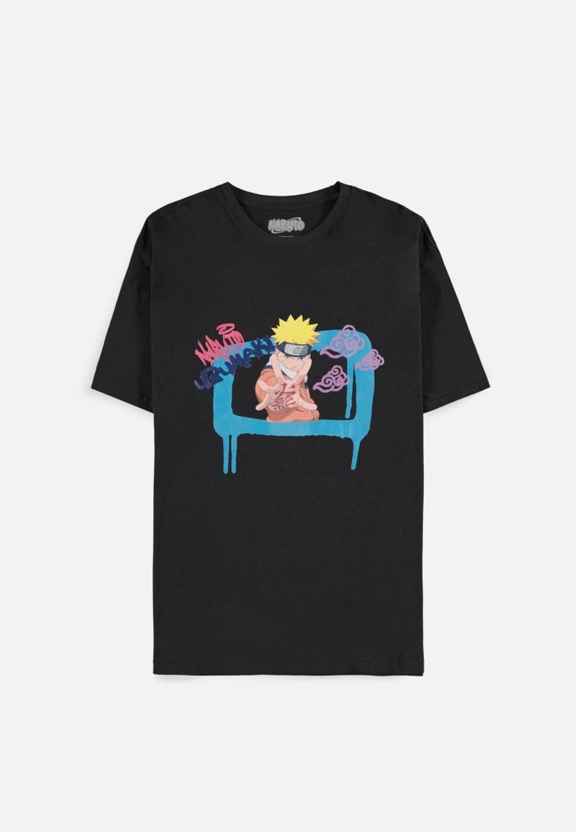 Naruto - Graffiti Square Heren T-shirt - XL - Zwart