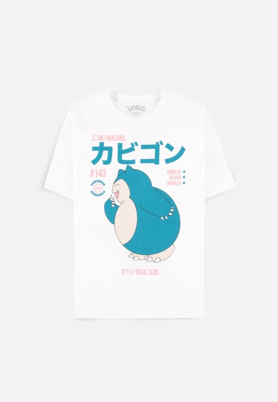 Pokémon - Snorlax Dames T-shirt - S - Wit