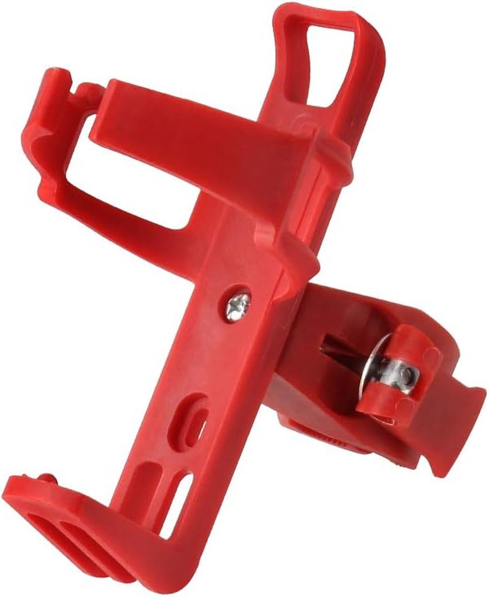 Fietswaterfleshouder, universele bekerhouder voor fiets, 360 graden draaibaar fietsflessenrek voor mountainbike, racefiets en mountainbike, Rood