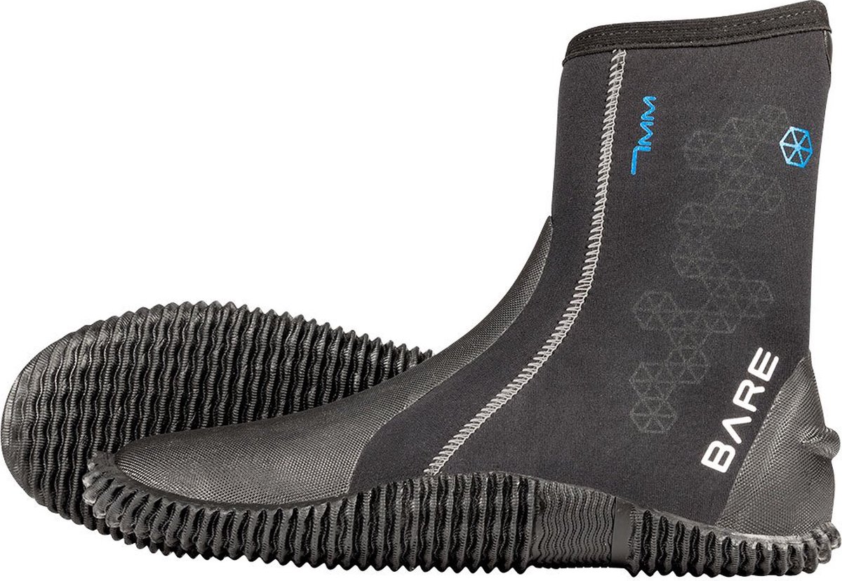 Bare 7mm S-Flex Boots - Duiklaarzen - Volwassenen - Zwart - 34/35