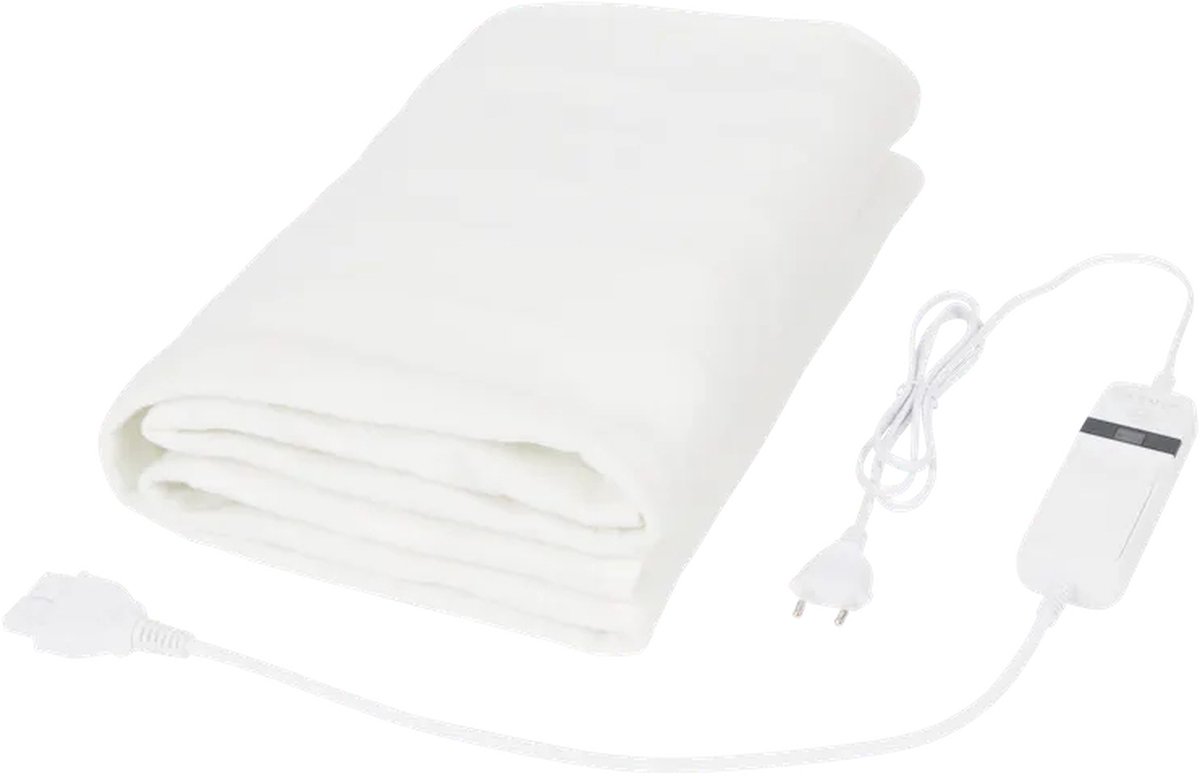 Afbeelding 2 van Carmen CEB01WH - Elektrische deken - 150 x 80 cm - Fleece - Wit