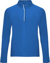 Royal Blue sportshirt van technisch weefsel met raglanmouwen en halve rits, reflecterende details model Melbourne maat XXL
