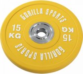 Gorilla Sports Olympische Halterset 140 kg - Gewichten met halterstang - Incl veersluitingen