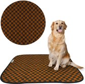 Luxe Hondentoilet blokjes bruin - 75 x 80 cm Wasbare plasmat - Puppy trainingspad - Plasmatjes hond - Trainingsmat hond