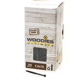 Woodies Ultimate vis plat-bord 5x70mm inox - bouclier - noir - 61971481 (Par 200 pièces)