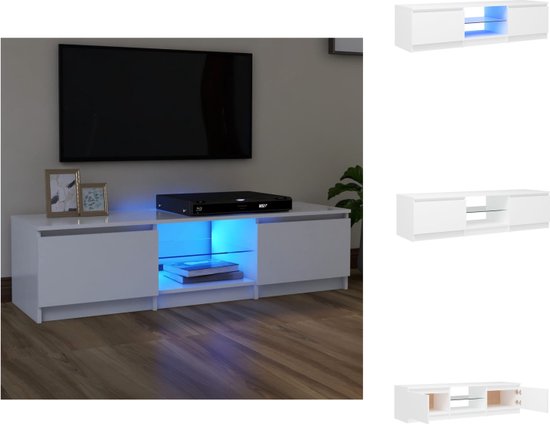 vidaXL Tv-meubel vidaXL Hifi-kast - 140 x 40 x 35.5 cm - Met RGB LED-verlichting - Kast
