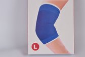 Professionele Elastische Elleboogbrace voor Sport en Fitness | Ademend en Comfortabel | Maat L - 23 cm hoogte in Blauw