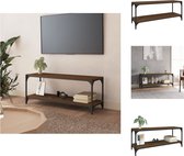 vidaXL TV-meubel Industrieel - 100 x 33 x 41 cm - Bruineiken - Kast