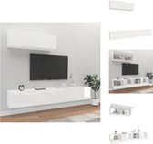 vidaXL TV-Meubel Set - Hoogglans Wit - 100 x 30 x 30 cm - 3 Stuks - Kast