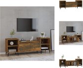vidaXL TV-meubel Media - Gerookt Eiken - 160 x 35 x 55 cm - Kast