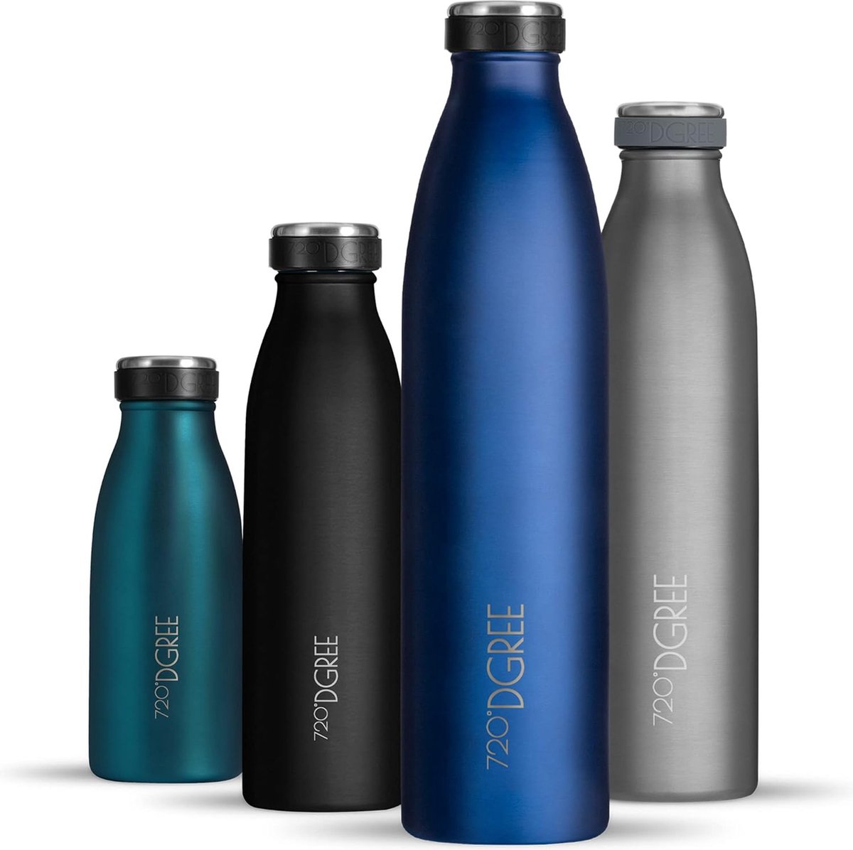 Roestvrijstalen drinkfles 'milkyBottle' - 350 ml - Perfect voor kinderen, BPA-vrij, lekvrij, geschikt voor koolzuurhoudende dranken - Kleine thermosfles voor koolzuurhoudende dranken, sport, school, fitness.