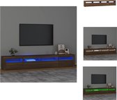 vidaXL TV-meubel s TV-Meubels - 240x35x40 cm - Bruineiken - Met RGB LED - Kast