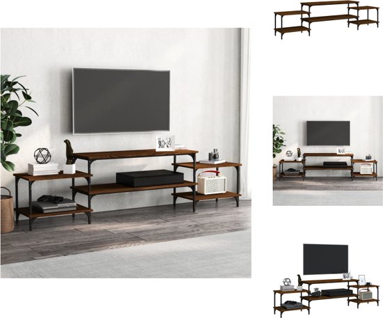 vidaXL TV-meubel - Trendy - Tv-meubels - 197 x 35 x 52 cm - Bruineiken - Kast