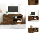 vidaXL TV-meubel Gerookt Eiken - Stereokast - 80x35x36.5 cm - Kast